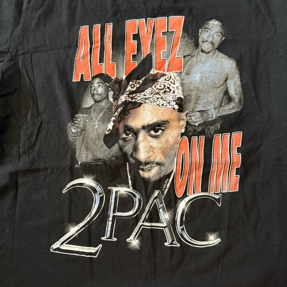 2PAC Graphic Tee All Eyez on me Black T-Shirt - Picture 2 of 4